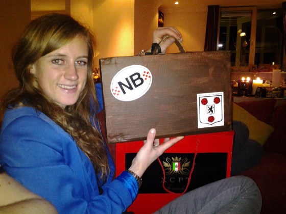 Sofie with her suitcase!