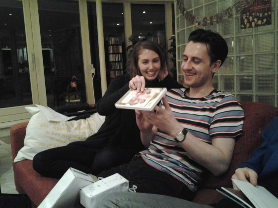 I was so excited for Koen to read his poem from the Sint!