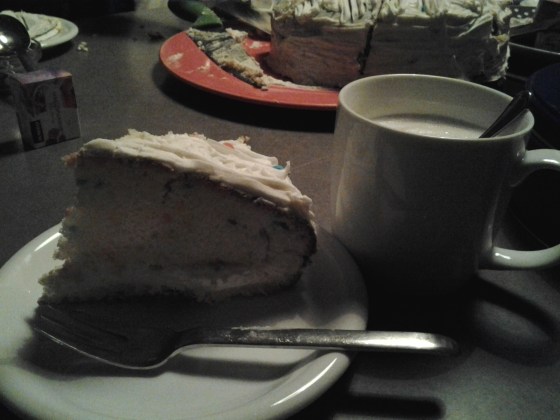 My cake and cappuccino