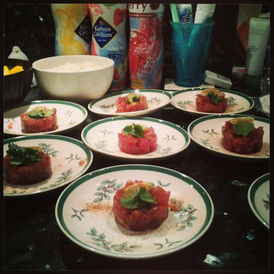 A quick photo of Dook's dish in the making