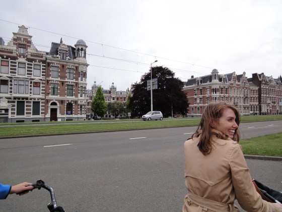 Enjoying the bike ride