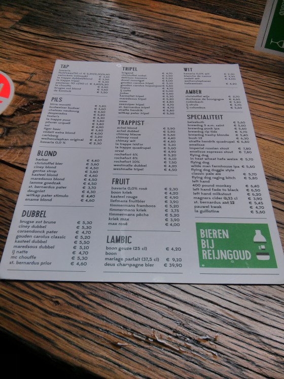 Beer break at the Proeflokaal Reijngoud