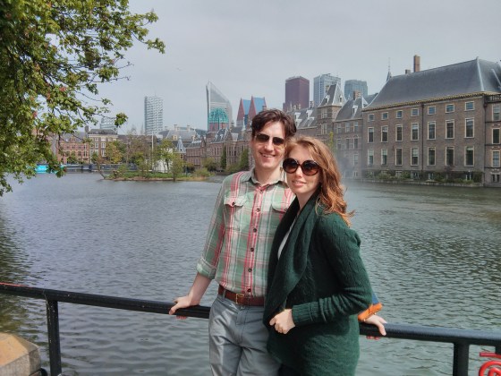 Koen and me in front of the Hofvijver