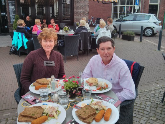 Mom and Dad with their lunches