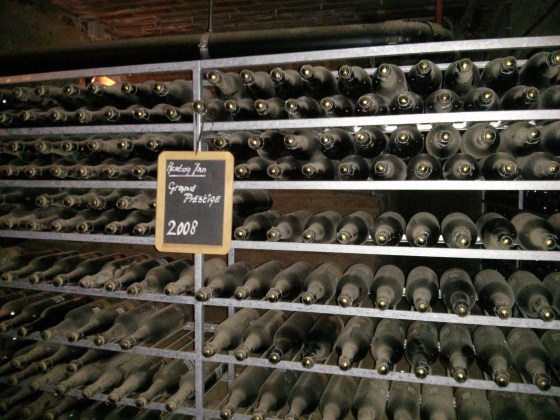 Underground where they store the Grand Prestige, which according to the brewery ages well and with time takes one a port-like flavor