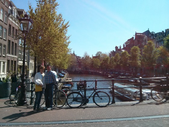 Mom and Dad with one of the beautiful canals behind them