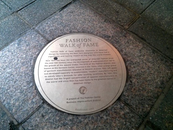Fashion Walk of Fame, with gum on it..