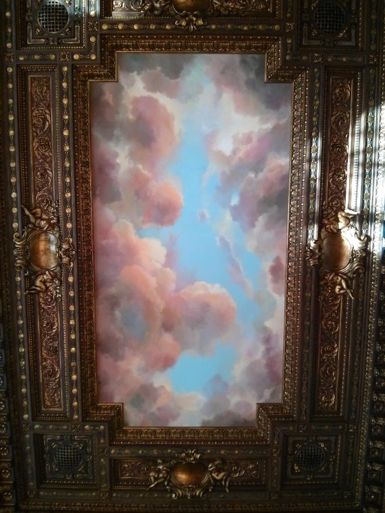 Closeup of one of the sky ceilings