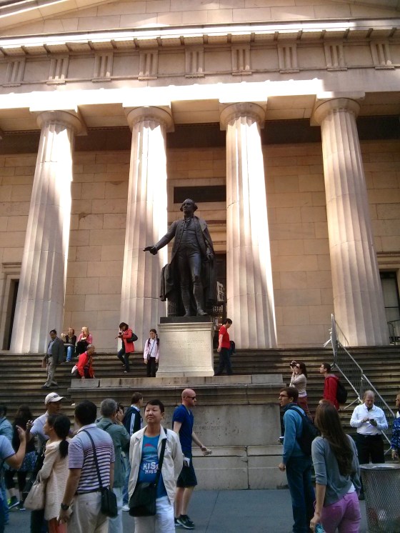 Federal Hall, the nation's first capitol building and the place where George Washington was inaugurated as the first president of the United States of America