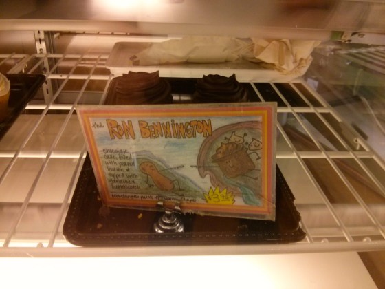 Ron Bennington: Chocolate cake filled with peanutbutter, and topped with ganache and butterscotch