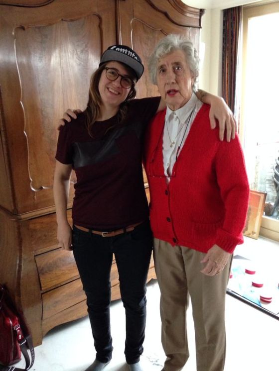 Bonus photo of Nikki and Oma in her new red sweater! (gift from all of the Brörmann kids)