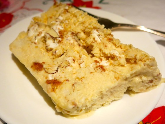 Slice of the semi freddo di amaretto - delicious!