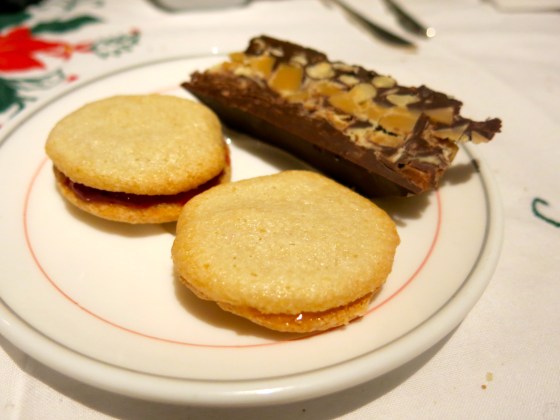 And finally...lemon and raspberry macarons with Barbara's chocolate to go with the coffee and tea! Merry Christmas!!