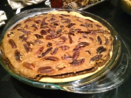 Pecan pie fresh out of the oven!