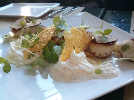 Scallops as a starter