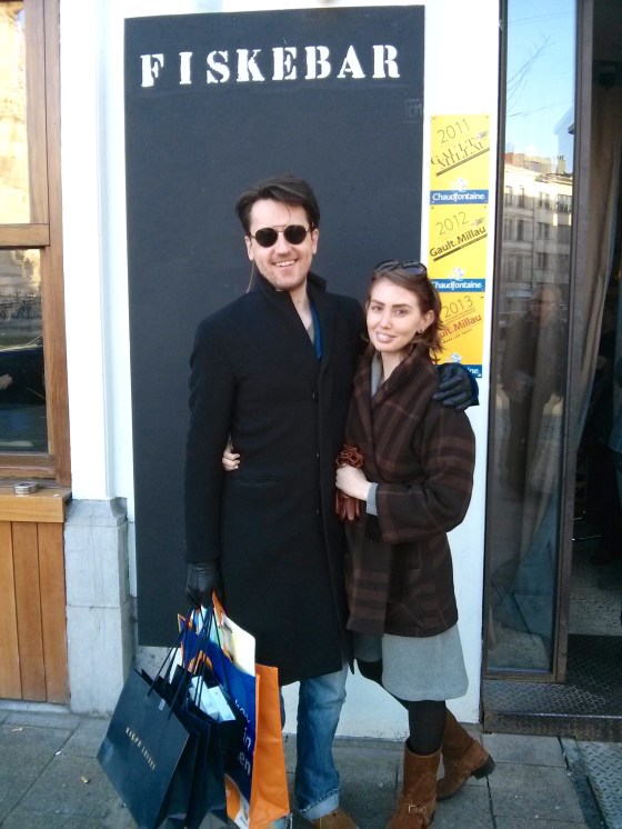 Koen and me outside of the Fiskebar