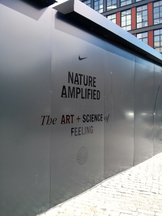 The Nike exhibit - we walked barefoot on different surface while our brainwaves were being read to see how we responded to touching grass, rocks, etc!
