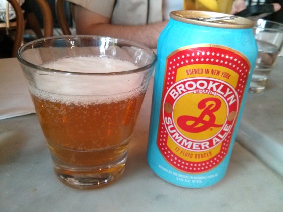 Brooklyn Summer Ale for me only seemed fitting