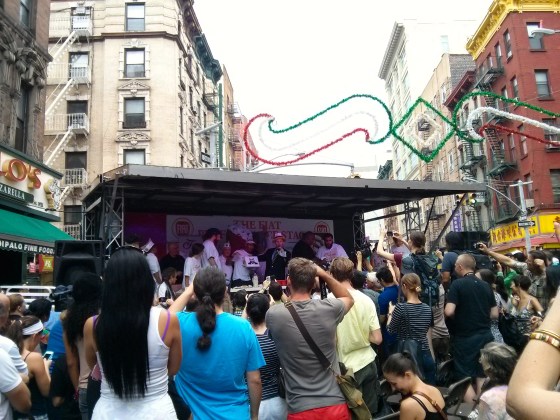 And we have a winner! He ate 31.25 cannolis in 6 minutes!