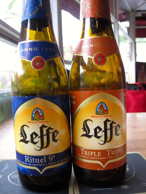 My dad and I chose the 2 of the Leffes we had never tried - the Rituel 9 and the Tripel