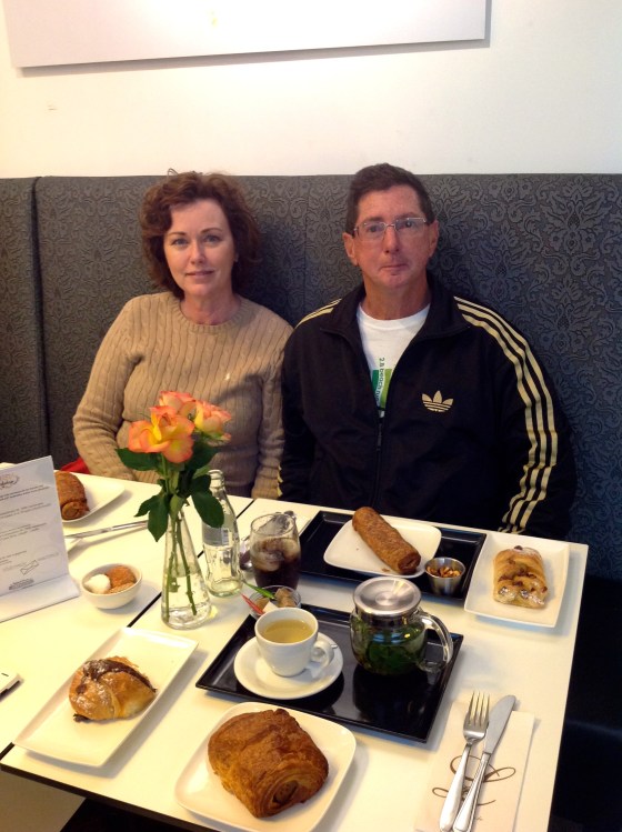 My parents enjoying their curryrols and pastries