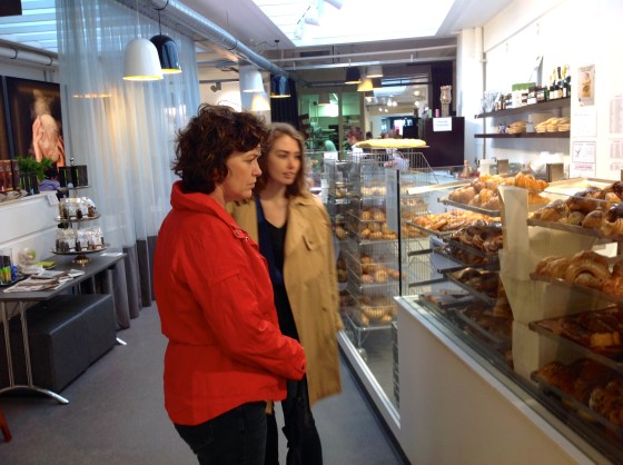 Having a look at all of the pastries