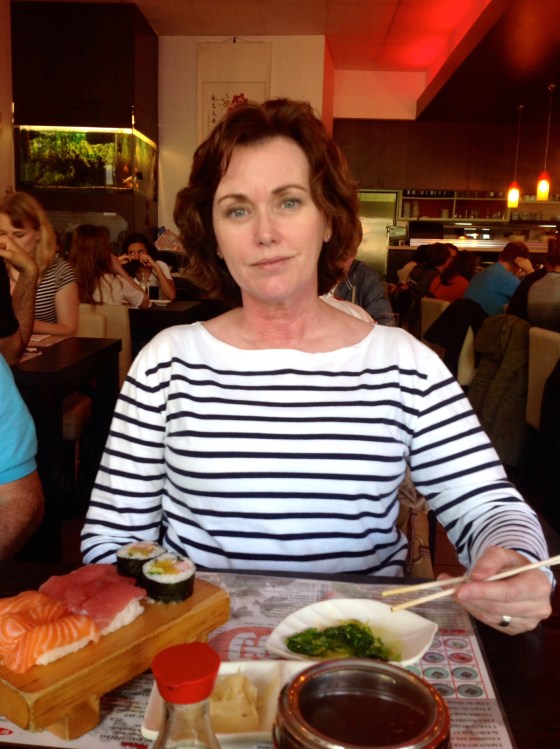 Mom with her dinner!