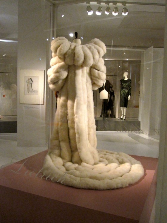 The back of the beautiful coat