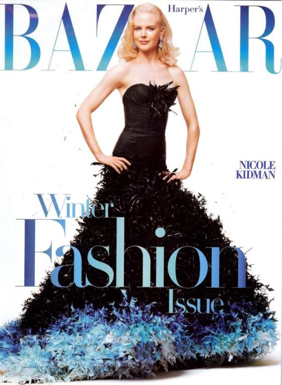 Couldn't find a runway picture - but I did find this photo of Nicole Kidman in the black version!