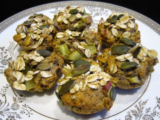 Chia Rhubarb Apricot Muffins...mmm....
