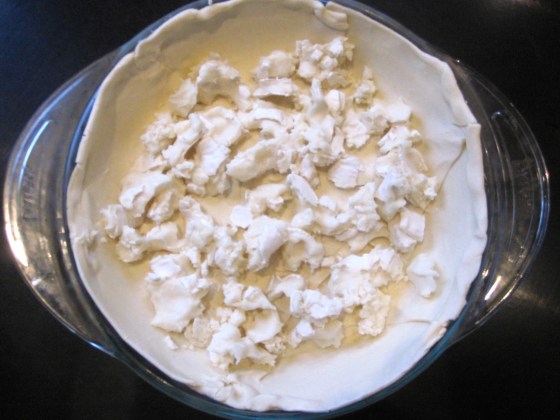 Pastry dough with goat cheese