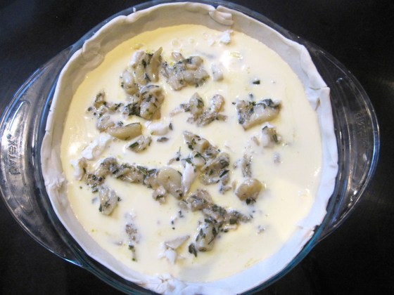 And lastly, topped everything off with the eggs, milk, and cream!