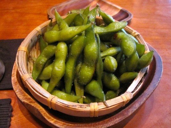 Edamame for our starter