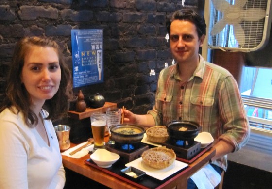 Koen and me with our soba dipping noodles