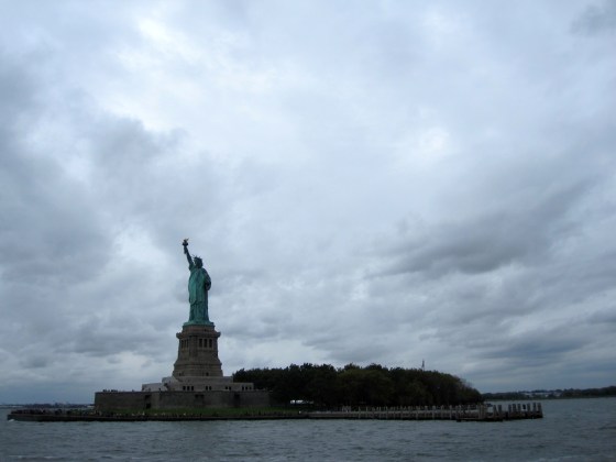 Passing the Statue of Liberty