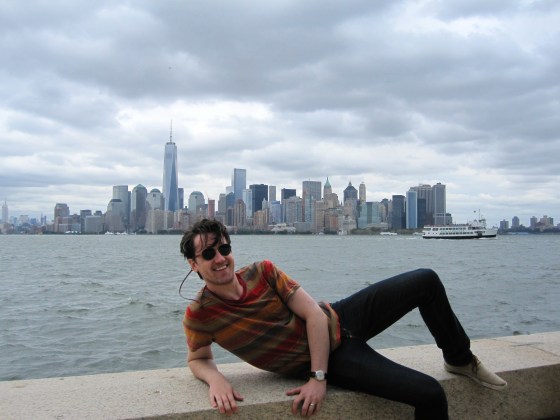 Koen with Manhattan in the background