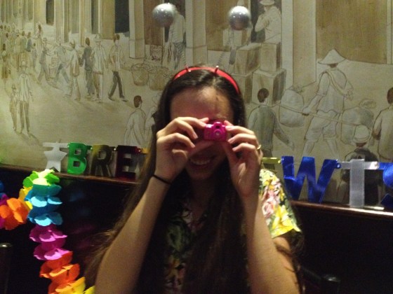 Playing with her toys