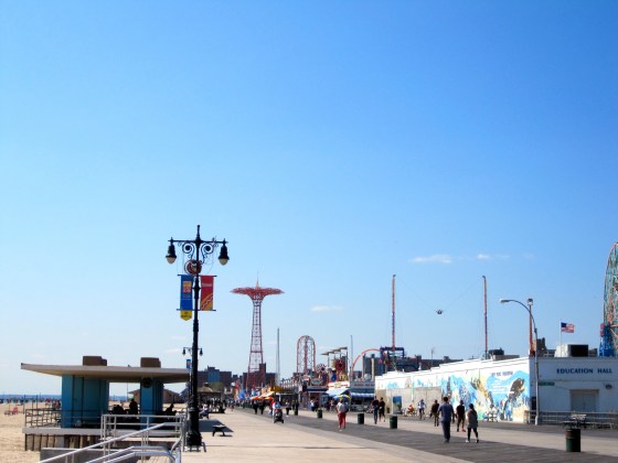 The Coney Island boardwalk