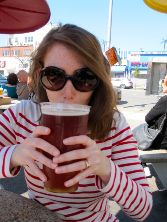 I ordered a large Coney Island Lager...it was really large..