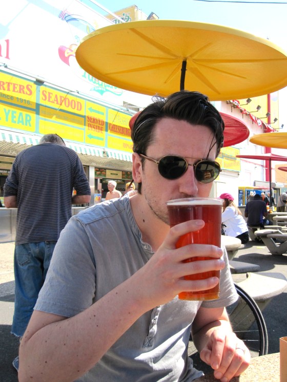 Koen also ordered a large Coney Island Lager!