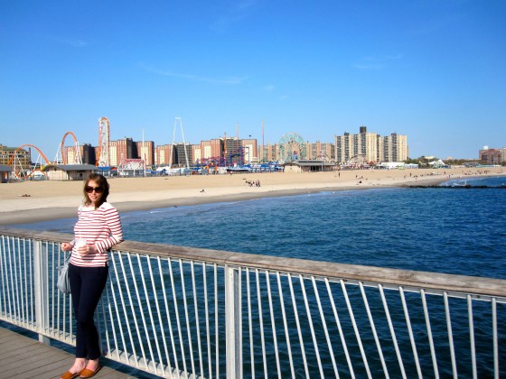 Relaxing with my frozen cocktail on the pier