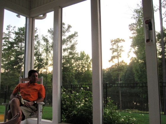 Sitting on the porch with my dad