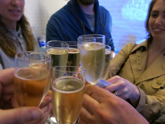 Cheers! Pommery champagne tasting!