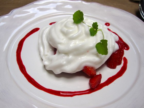 9: Strawberries with sour cream
