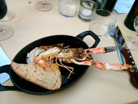 Langoustine with Sour Dough and Chives Bread