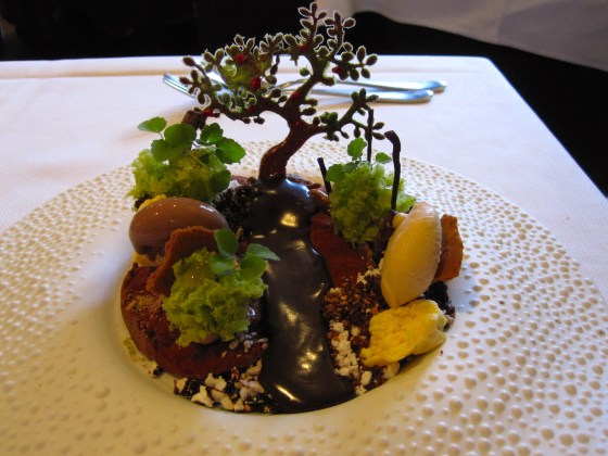 Koen's Dessert: Botanique, a sweet garden with milk chocolate and accents of hazelnut, passion fruit, mango and lime
