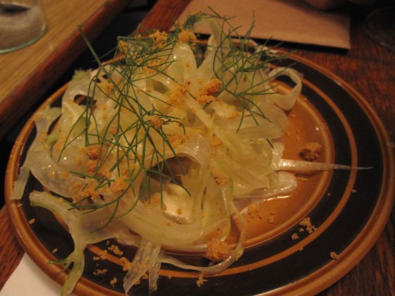 1: Mackerel with fennel and creme fraiche