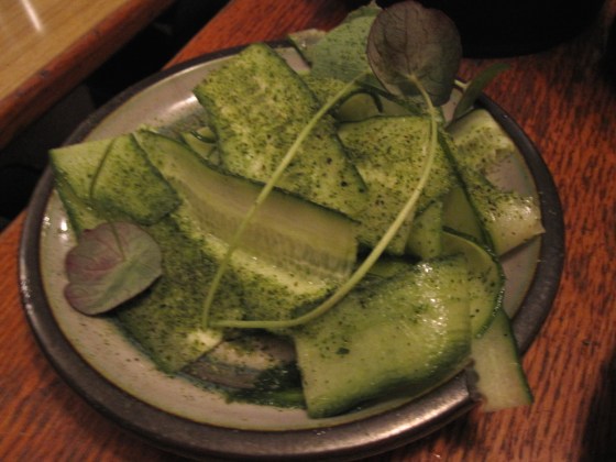 4: Cucumber seaweed salad with water cress