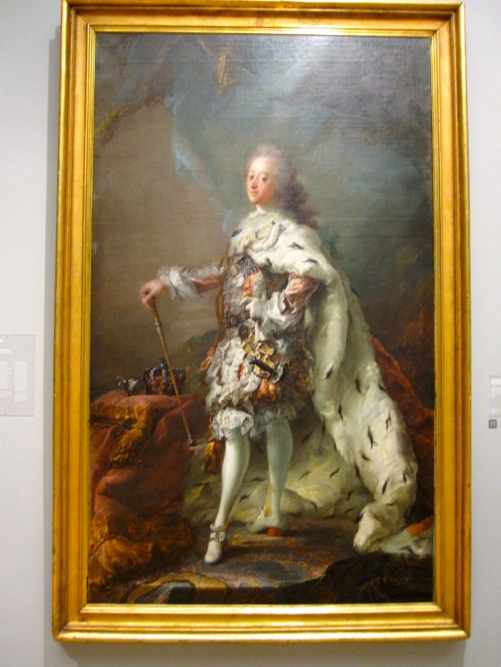 "Portrait of Frederik V in Anointment Robe" Carl Gustaf Pilo 1750