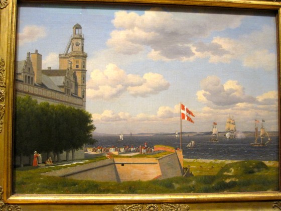 "A View towards the Swedish Coast from the Ramparts of Kronborg Castle" C.W. Eckersberg 1829